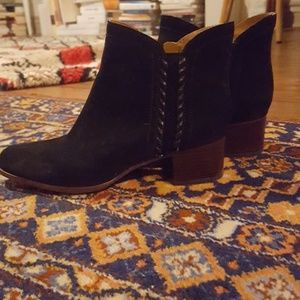 Franco Sarto leather upper ankle boots